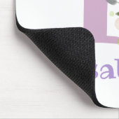 Mauspad Initial Plus Name & Blumen Design (Ecke)