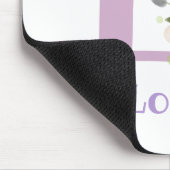 Mauspad Initial Plus Name & Blumen Design (Ecke)