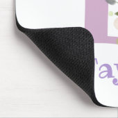 Mauspad Initial Plus Name & Blumen Design (Ecke)