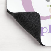 Mauspad Initial Plus Name & Blumen Design (Ecke)