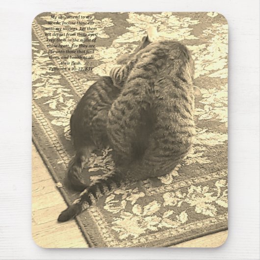 Mauspad Katze hilft Kätzchen (Vorne)