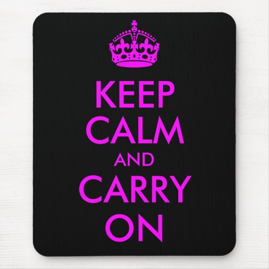 Mauspad 'Keep Calm and Carry On' (Vorne)