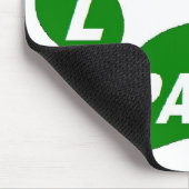 Mauspad Liebe Paws Green (Ecke)