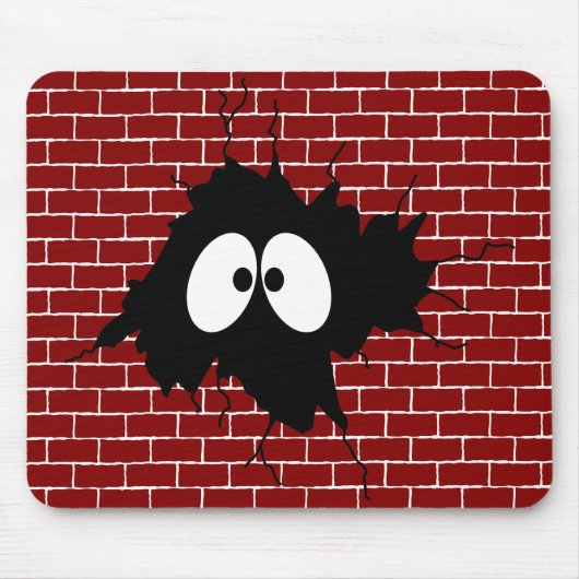 Mauspad Loch in der Wand (Vorne)
