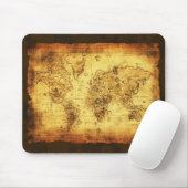 Mauspad mit alter Weltkarte (Mit Mouse)