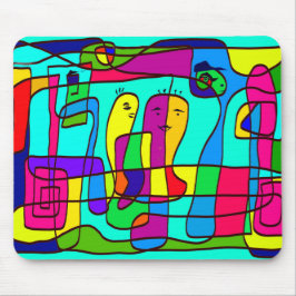 Mauspad mit bunter Zeichnung