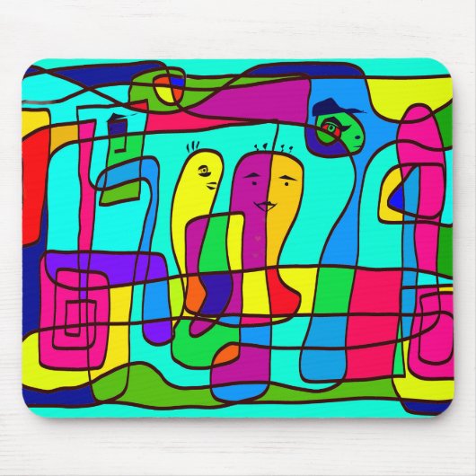 Mauspad mit bunter Zeichnung (Vorne)