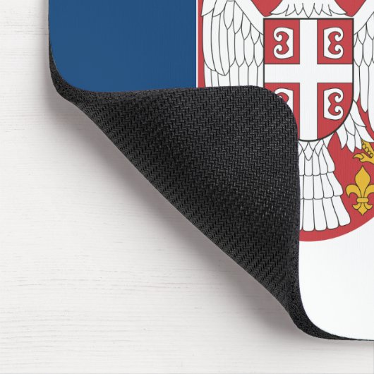 Mauspad mit der Flagge Serbiens (Ecke)