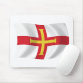 Mauspad mit der Flagge von Guernsey (Mit Mouse)