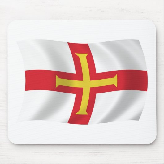 Mauspad mit der Flagge von Guernsey (Vorne)