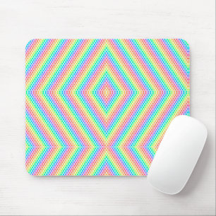 Mauspad mit einem farbenfrohen, psychedelischen De
