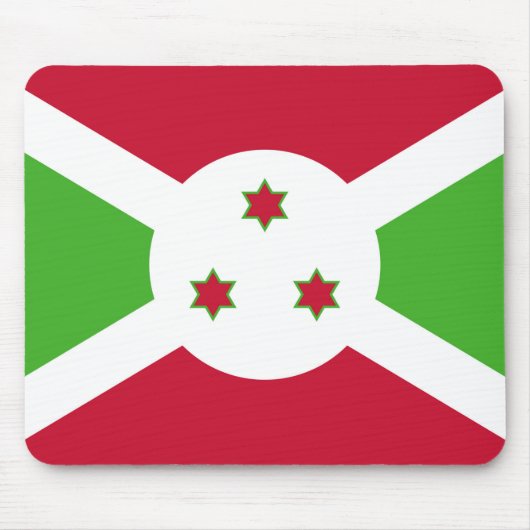 Mauspad mit Flagge Burundis (Vorne)