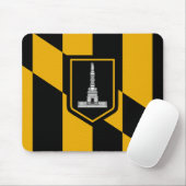 Mauspad mit Flagge des Baltimore, Maryland, USA (Mit Mouse)