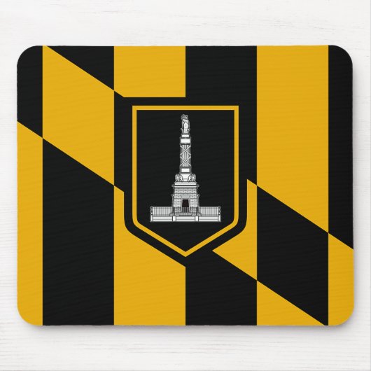 Mauspad mit Flagge des Baltimore, Maryland, USA (Vorne)
