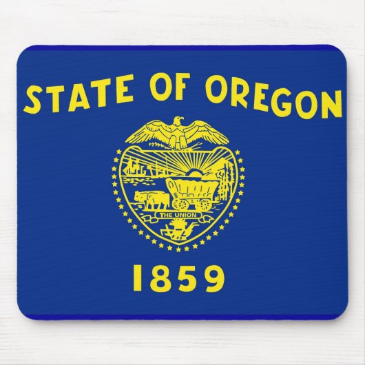 Mauspad mit Flagge des Staat Oregon - USA (Vorne)