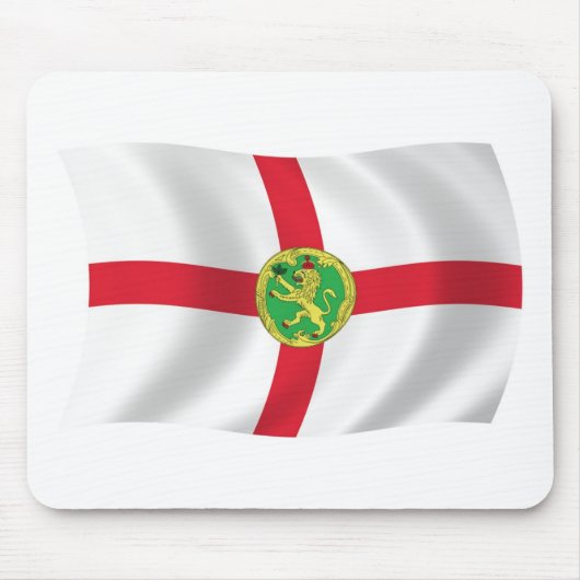 Mauspad mit Flagge von Alderney (Vorne)