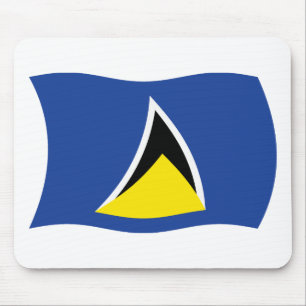 Mauspad mit Flagge von St. Lucia