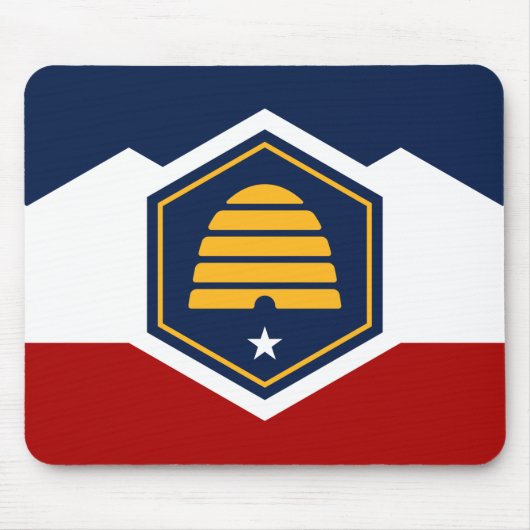Mauspad mit Flagge von Utah, USA (Vorne)