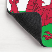 Mauspad mit Flagge von Wales (Ecke)