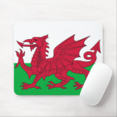 Mauspad mit Flagge von Wales (Mit Mouse)