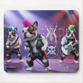 Mauspad mit französischen Bulldogge Rockern