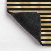 Mauspad mit Gold und schwarzem Streifen (Ecke)