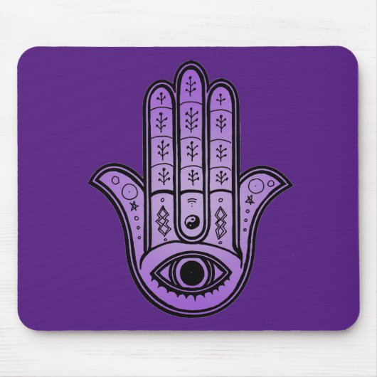 Mauspad mit Hamsa-Hand-Design (Vorne)