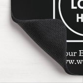Mauspad mit individuellem Logo | Schwarzes Geschäf (Ecke)