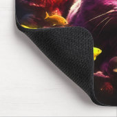 Mauspad mit Katze für Katzenliebhaber (Ecke)