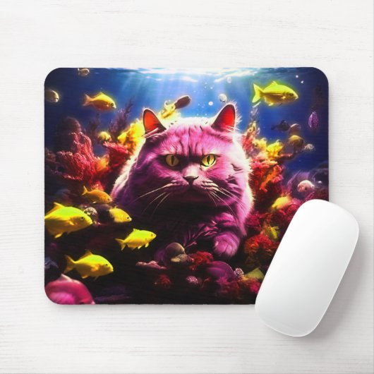 Mauspad mit Katze für Katzenliebhaber (Mit Mouse)