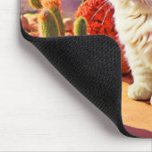 Mauspad mit Katze für Katzenliebhaber (Ecke)