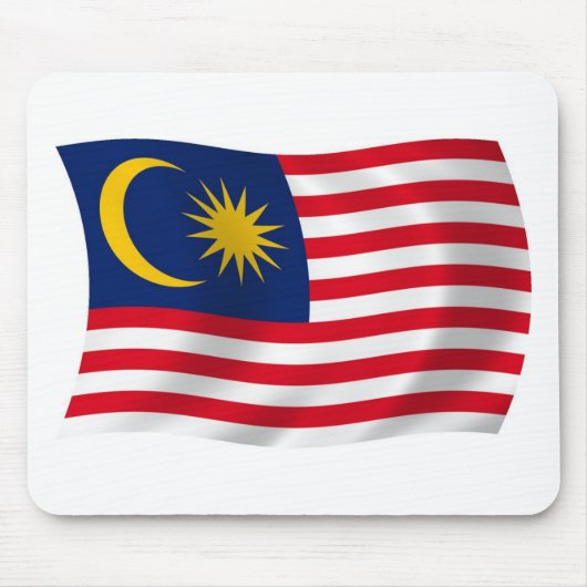 Mauspad mit malaysischer Flagge (Vorne)
