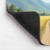 Mauspad mit Naturlandschaft und unbefestigter Stra (Ecke)