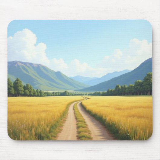Mauspad mit Naturlandschaft und unbefestigter Stra (Vorne)
