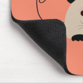 Mauspad mit Niedlicher Illustrierter Maus (Ecke)