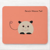 Mauspad mit Niedlicher Illustrierter Maus (Vorne)