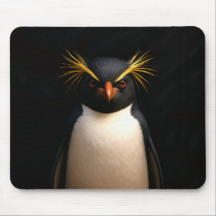 Mauspad mit Rockhopper-Pinguin