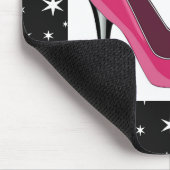 Mauspad mit rosa und schwarzer Oberhand (Ecke)