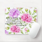 Mauspad mit Schrift. Sprichwörter 31:30. (Mit Mouse)