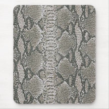 Mauspad mit Silber-Schlangenhaut