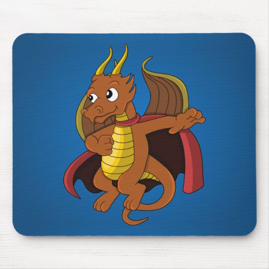 Mauspad mit Superhelden-Drachen-Cartoon (Vorne)