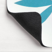 Mauspad mit türkisfarbenem Star (Ecke)