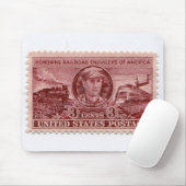 Mauspad mit US-Poststempel (Mit Mouse)