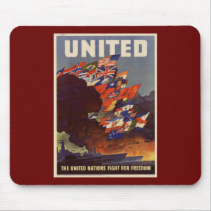 Mauspad mit vintage Poster des Zweiten Weltkriegs