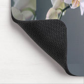 Mauspad mit weißen Blumen (Ecke)