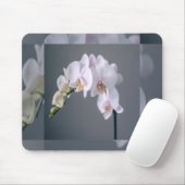 Mauspad mit weißen Blumen (Mit Mouse)