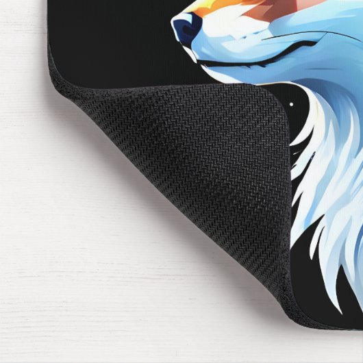 Mauspad mit Wolfsdesign (Ecke)