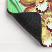 Mauspad - orange & gelbe Orchideen (Ecke)