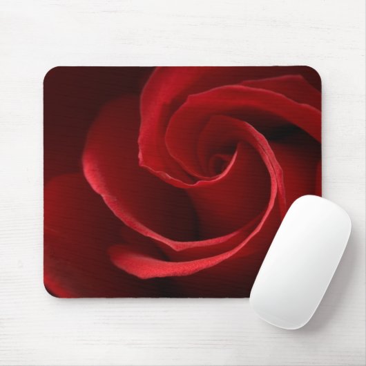 MAUSPAD-Rote Rose Mousepad (Mit Mouse)