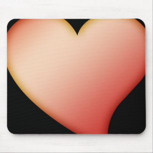Mauspad rotes Herz, anpassbares Bild & Hintergrund